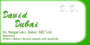 david dubai business card